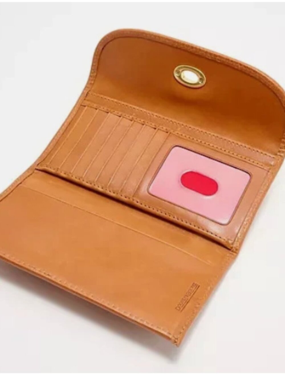 Dooney & Bourke Florentine Leather Continental Turnlock Wallet-Red-NEW-A675092 - Picture 2 of 3